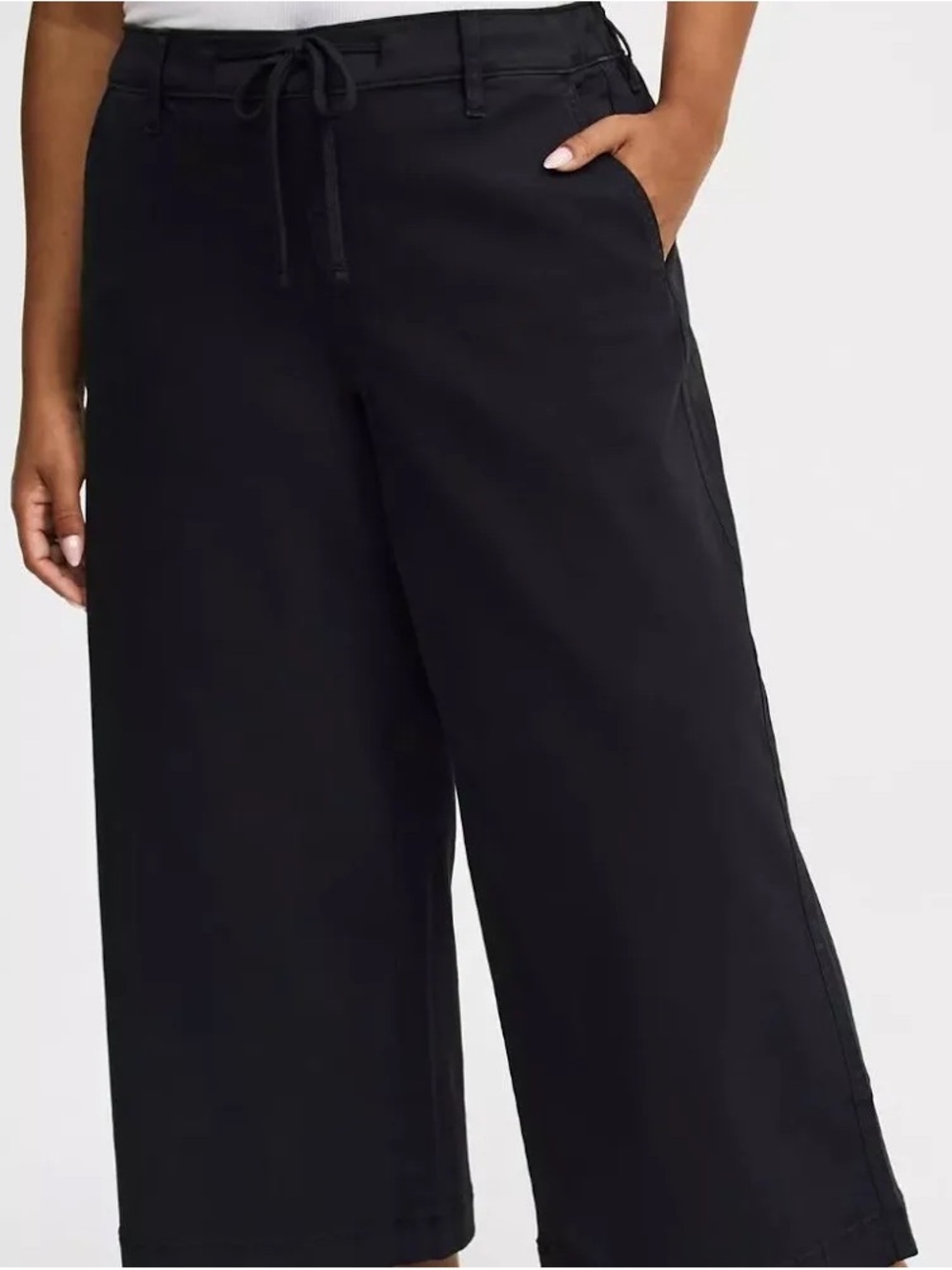 torrid Black Wide-Leg Drawstring Pants